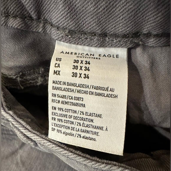 Men’s gray denim, American Eagle air flex jeans size 30 x 34 - Picture 3 of 4